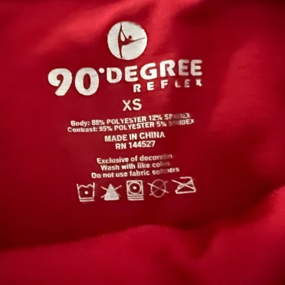 90 Degree by Reflex High Waisted Rhubarb Color Leggings Size XS - Picture 4 of 4